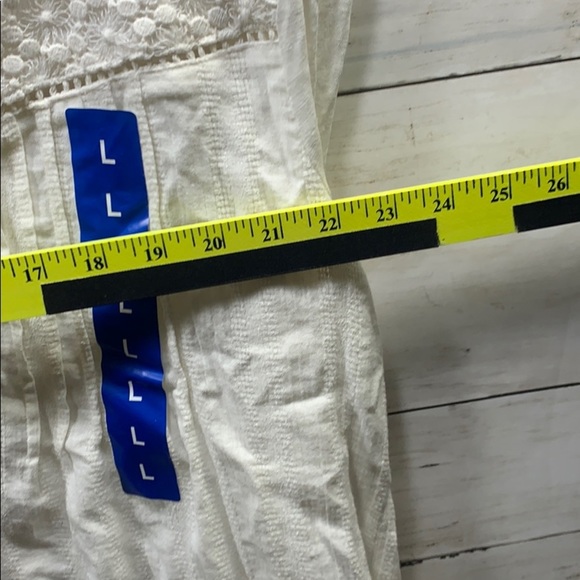 NWOT Gloria Vanderbilt White Lace blouse Sz. L - Picture 5 of 8